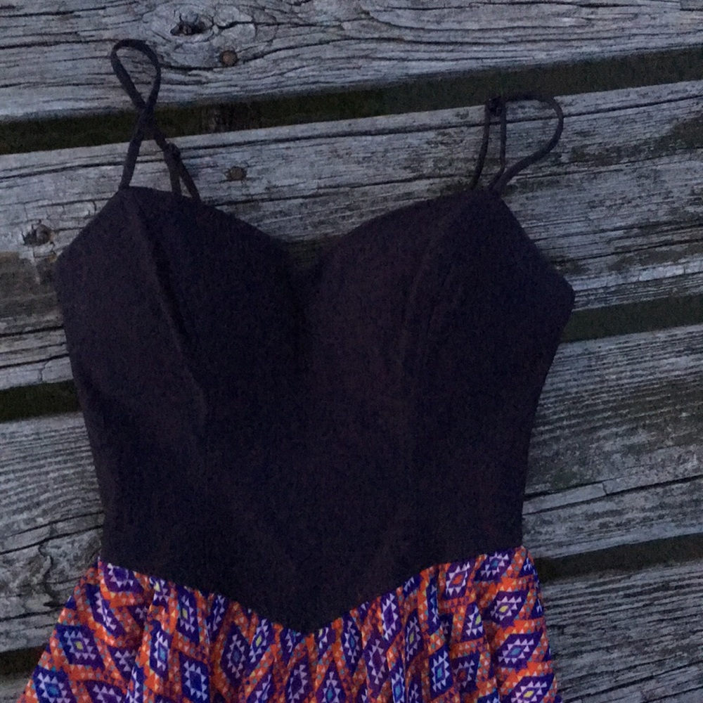 Navy print High low dress 5 6 B Darlin - Picture 4 of 8